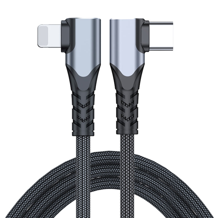 ADC-009 20W USB-C/Type-C to 8 Pin Double Elbow Data Cable, Length:2m by buy2fix