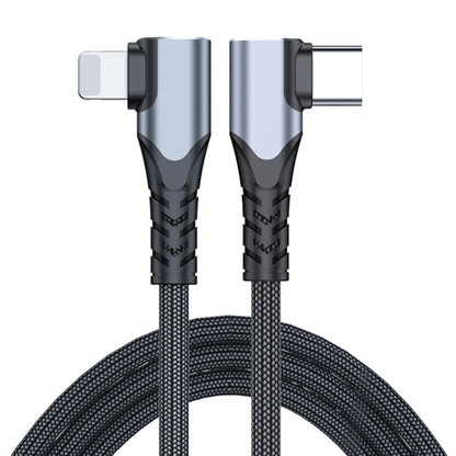 ADC-009 20W USB-C/Type-C to 8 Pin Double Elbow Data Cable, Length:2m by buy2fix