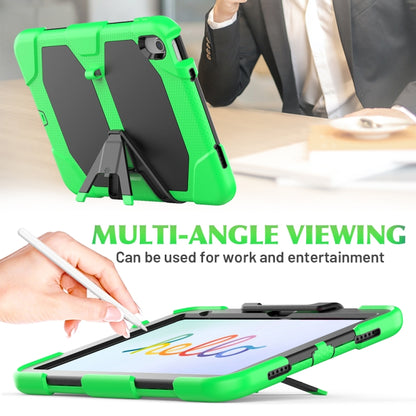 For iPad 2025 / 2022 Rugged Silicone Hard PC Tablet Case with Holder(Green) - iPad 2025 / 2022 Cases by buy2fix | Online Shopping UK | buy2fix