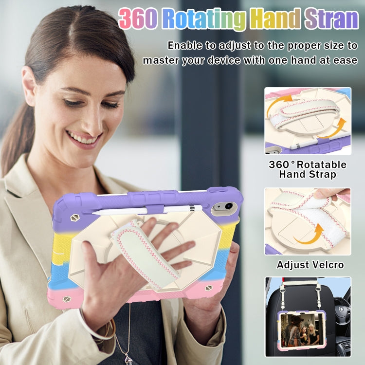 For iPad 2025 / 2022 Contrast Color Robot Shockproof Silicon + PC Tablet Protective Case(Colorful Pink) - iPad 2025 / 2022 Cases by buy2fix | Online Shopping UK | buy2fix