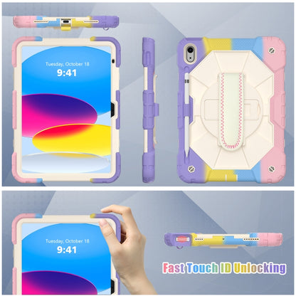 For iPad 2025 / 2022 Contrast Color Robot Shockproof Silicon + PC Tablet Protective Case(Colorful Pink) - iPad 2025 / 2022 Cases by buy2fix | Online Shopping UK | buy2fix