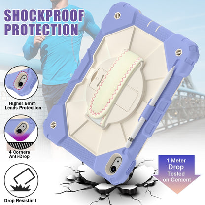 For iPad 2025 / 2022 Contrast Color Robot Shockproof Silicon + PC Tablet Protective Case(Purple beige) - iPad 2025 / 2022 Cases by buy2fix | Online Shopping UK | buy2fix
