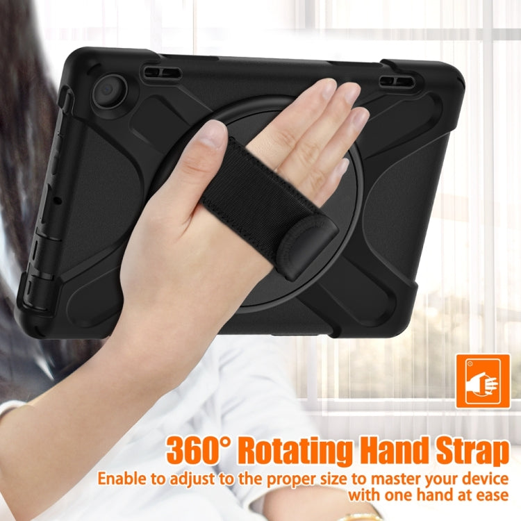 For Amazon Fire HD 8 2022 Hard PC Soft Silicone Full Body Protective Tablet Case(Black) - Amazon by buy2fix | Online Shopping UK | buy2fix