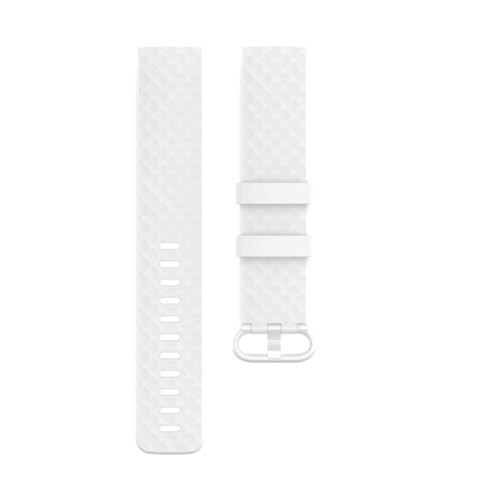 Color Buckle TPU Wrist Strap Watch Band for Fitbit Charge 4 / Charge 3 / Charge 3 SE, Size: S(White) by buy2fix
