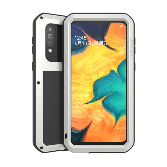 For Galaxy A40s LOVE MEI Metal Shockproof Waterproof Dustproof Protective Case(Silver) - Galaxy Phone Cases by LOVE MEI | Online Shopping UK | buy2fix