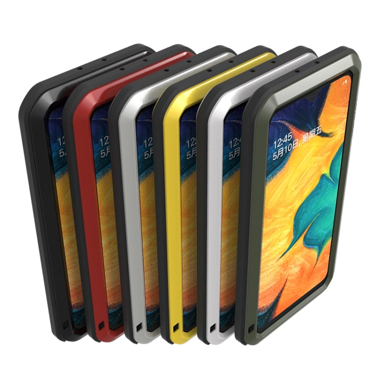 For Galaxy A40s LOVE MEI Metal Shockproof Waterproof Dustproof Protective Case(Yellow) by LOVE MEI