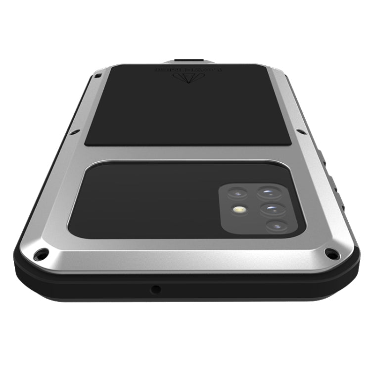 For Galaxy A51 LOVE MEI Metal Shockproof Waterproof Dustproof Protective Case(Silver) - Galaxy Phone Cases by LOVE MEI | Online Shopping UK | buy2fix