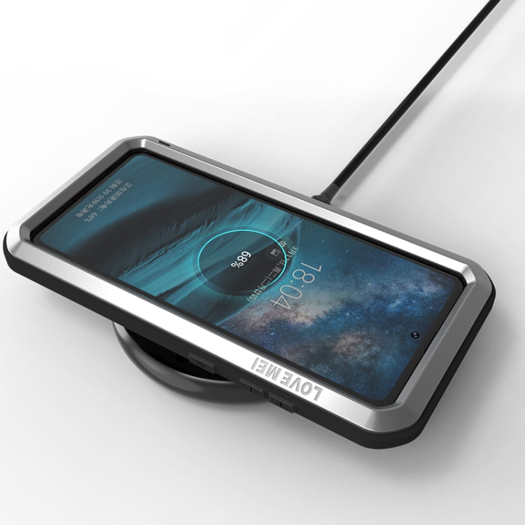 For Galaxy A51 LOVE MEI Metal Shockproof Waterproof Dustproof Protective Case(Silver) - Galaxy Phone Cases by LOVE MEI | Online Shopping UK | buy2fix