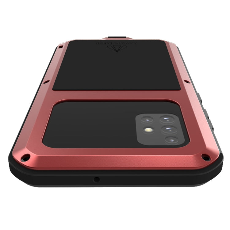 For Galaxy A51 LOVE MEI Metal Shockproof Waterproof Dustproof Protective Case(Red) by LOVE MEI