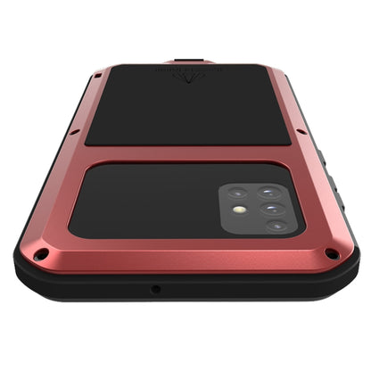 For Galaxy A51 LOVE MEI Metal Shockproof Waterproof Dustproof Protective Case(Red) by LOVE MEI