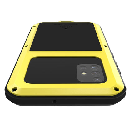 For Galaxy A51 LOVE MEI Metal Shockproof Waterproof Dustproof Protective Case(Yellow) by LOVE MEI