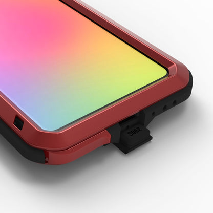 For Galaxy A71 LOVE MEI Metal Shockproof Waterproof Dustproof Protective Case(Red) by LOVE MEI