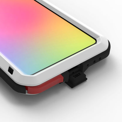 For Galaxy A71 LOVE MEI Metal Shockproof Waterproof Dustproof Protective Case(White) by LOVE MEI