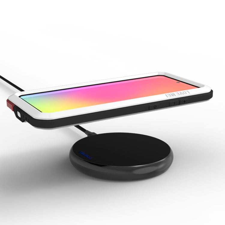 For Galaxy A71 LOVE MEI Metal Shockproof Waterproof Dustproof Protective Case(White) by LOVE MEI