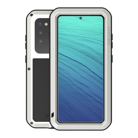 For Galaxy S20 LOVE MEI Metal Shockproof Waterproof Dustproof Protective Case(Silver)