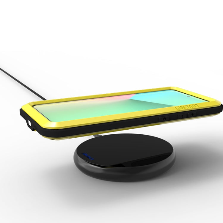 For Galaxy S20 Ultra LOVE MEI Metal Shockproof Waterproof Dustproof Protective Case(Yellow) by LOVE MEI
