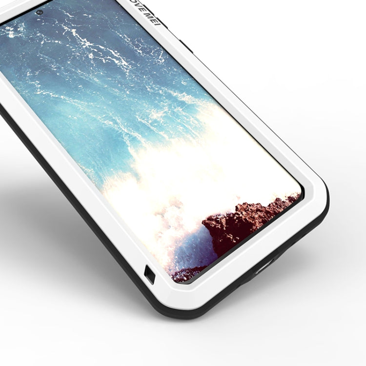 For Galaxy S20 Plus LOVE MEI Metal Shockproof Waterproof Dustproof Protective Case(White) by LOVE MEI