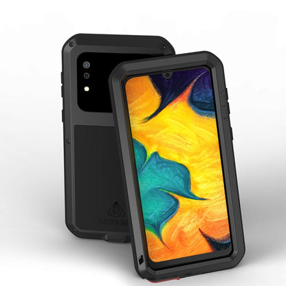For Galaxy A30 LOVE MEI Metal Shockproof Waterproof Dustproof Protective Case(Black) by LOVE MEI
