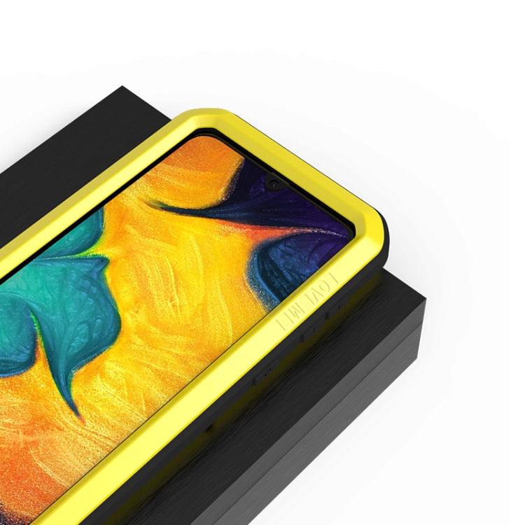 For Galaxy A30 LOVE MEI Metal Shockproof Waterproof Dustproof Protective Case(Yellow) by LOVE MEI