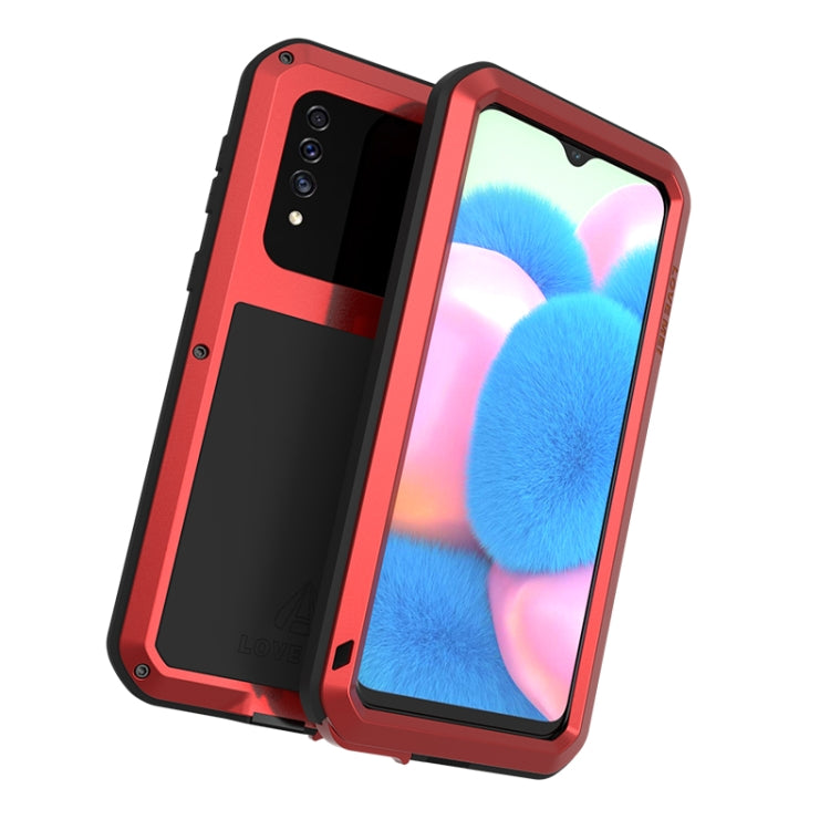 For Galaxy A30s LOVE MEI Metal Shockproof Waterproof Dustproof Protective Case(Red) by LOVE MEI