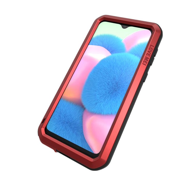 For Galaxy A30s LOVE MEI Metal Shockproof Waterproof Dustproof Protective Case(Red) by LOVE MEI