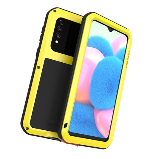 For Galaxy A30s LOVE MEI Metal Shockproof Waterproof Dustproof Protective Case(Yellow) by LOVE MEI