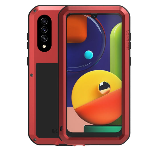 For Galaxy A50s LOVE MEI Metal Shockproof Waterproof Dustproof Protective Case(Red) by LOVE MEI