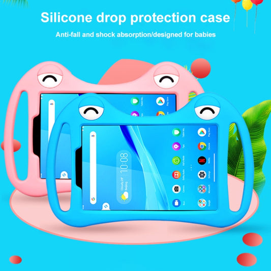 For TCL Tab 8 4G Cartoon Silicone Shockproof Protective Tablet Case with Stand & Handheld(Blue) - Others by buy2fix | Online Shopping UK | buy2fix