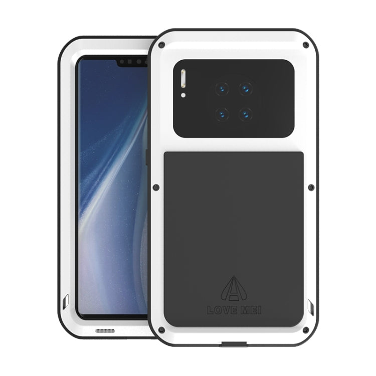 For Huawei Mate 30 Pro LOVE MEI Metal Shockproof Waterproof Dustproof Protective Case(White) by LOVE MEI