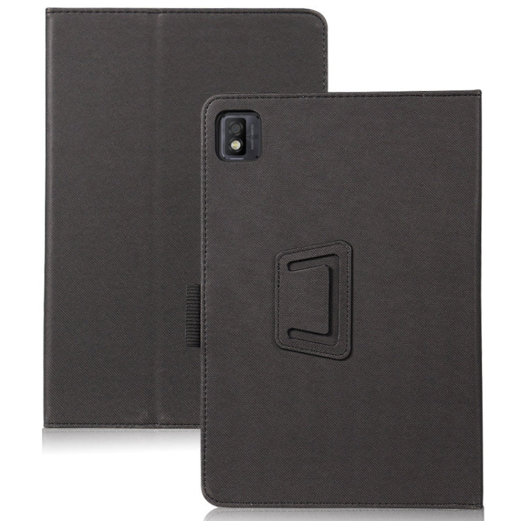 For TCL NxtPaper 10s Skin Texture Leather Tablet Case with Holder(Black) - Others by buy2fix | Online Shopping UK | buy2fix