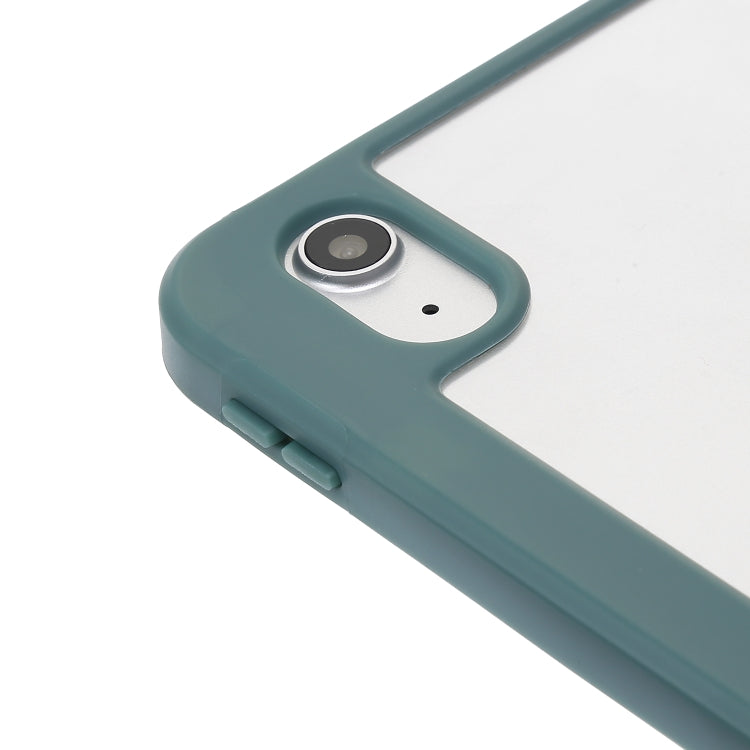 For iPad 2025 / 2022 3-Fold 360 Rotation Acrylic Leather Smart Tablet Case(Dark Green) - iPad 2025 / 2022 Cases by buy2fix | Online Shopping UK | buy2fix