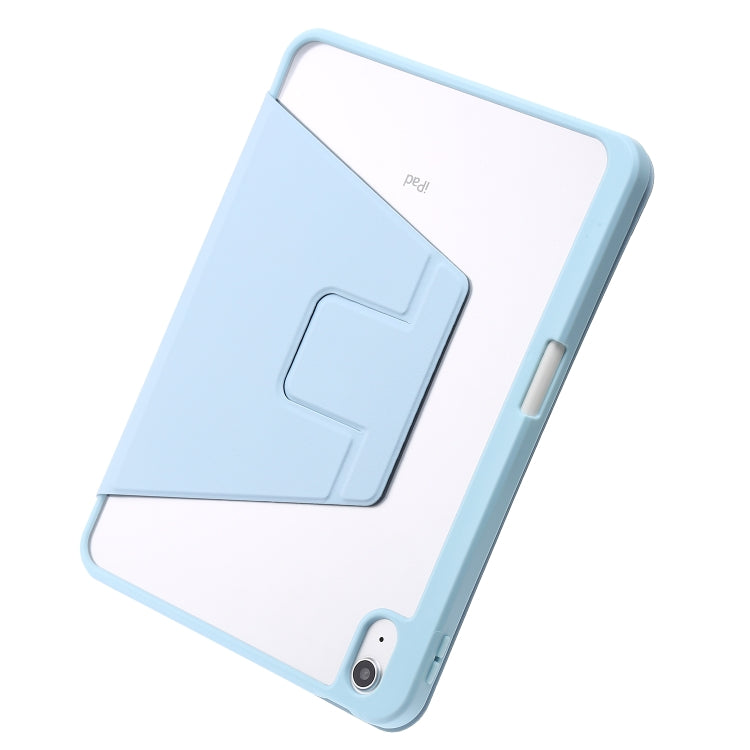 For iPad 2025 / 2022 3-Fold 360 Rotation Acrylic Leather Smart Tablet Case(Baby Blue) - iPad 2025 / 2022 Cases by buy2fix | Online Shopping UK | buy2fix