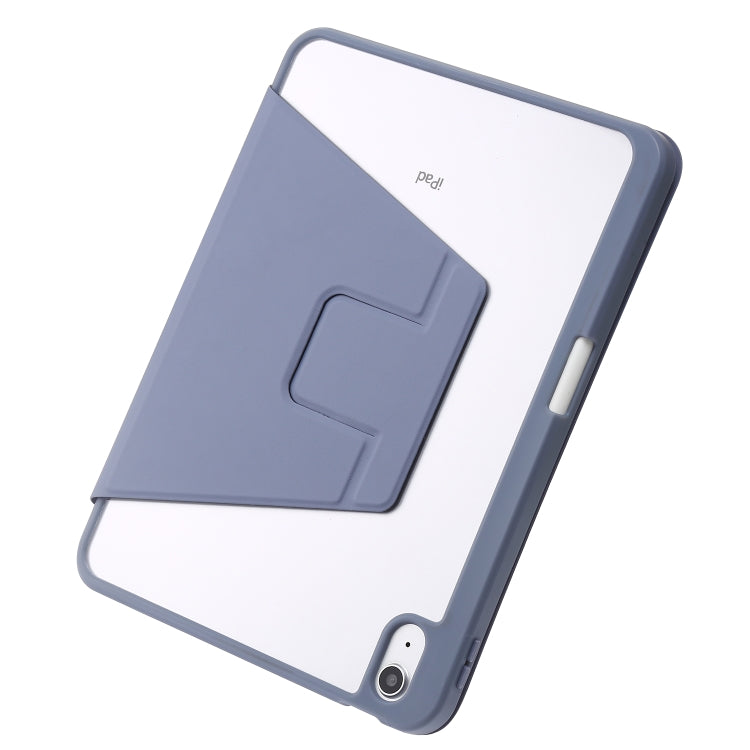 For iPad 2025 / 2022 3-Fold 360 Rotation Acrylic Leather Smart Tablet Case(Lavender Purple Grey) - iPad 2025 / 2022 Cases by buy2fix | Online Shopping UK | buy2fix