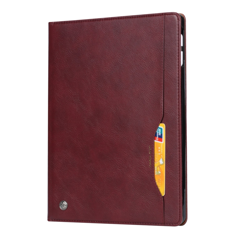For iPad 2025 / 2022 Knead Skin Texture Flip Leather Smart Tablet Case(Wine Red) - iPad 2025 / 2022 Cases by buy2fix | Online Shopping UK | buy2fix