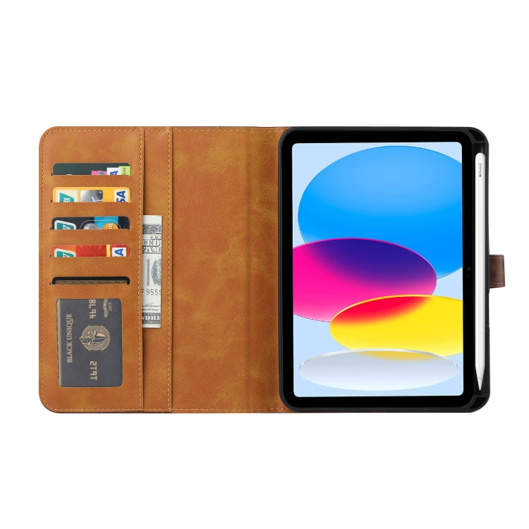For iPad 2025 / 2022 Calf Texture Double Fold Leather Smart Tablet Case(Black) - iPad 2025 / 2022 Cases by buy2fix | Online Shopping UK | buy2fix