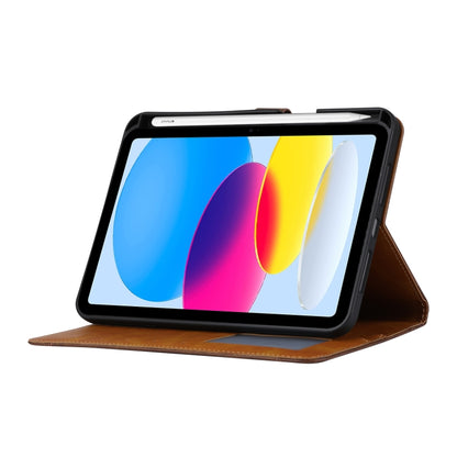 For iPad 2025 / 2022 Calf Texture Double Fold Leather Smart Tablet Case(Coffee) - iPad 2025 / 2022 Cases by buy2fix | Online Shopping UK | buy2fix