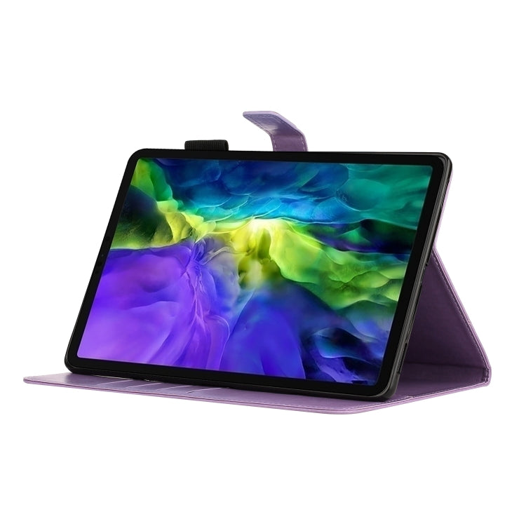 For iPad Pro 11 (2020) Diamond Encrusted Butterflies Embossing Pattern Horizontal Flip Leather Tablet Case with Holder & Card Slot(Purple) - iPad Pro 11 (2020) Cases by buy2fix | Online Shopping UK | buy2fix