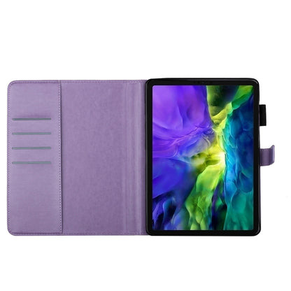 For iPad Pro 11 (2020) Diamond Encrusted Butterflies Embossing Pattern Horizontal Flip Leather Tablet Case with Holder & Card Slot(Purple) - iPad Pro 11 (2020) Cases by buy2fix | Online Shopping UK | buy2fix