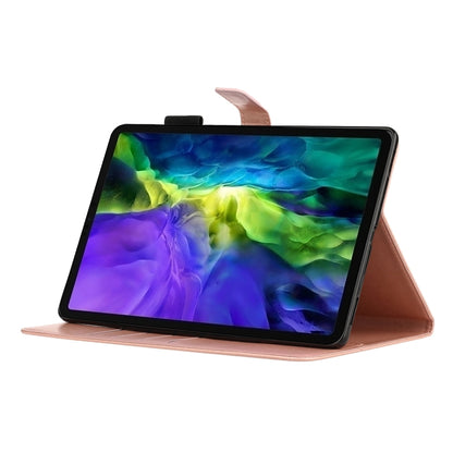 For iPad Pro 11 (2020) Diamond Encrusted Butterflies Embossing Pattern Horizontal Flip Leather Tablet Case with Holder & Card Slot(Rose Gold) - iPad Pro 11 (2020) Cases by buy2fix | Online Shopping UK | buy2fix
