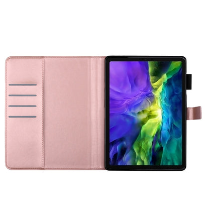 For iPad Pro 11 (2020) Diamond Encrusted Butterflies Embossing Pattern Horizontal Flip Leather Tablet Case with Holder & Card Slot(Rose Gold) - iPad Pro 11 (2020) Cases by buy2fix | Online Shopping UK | buy2fix