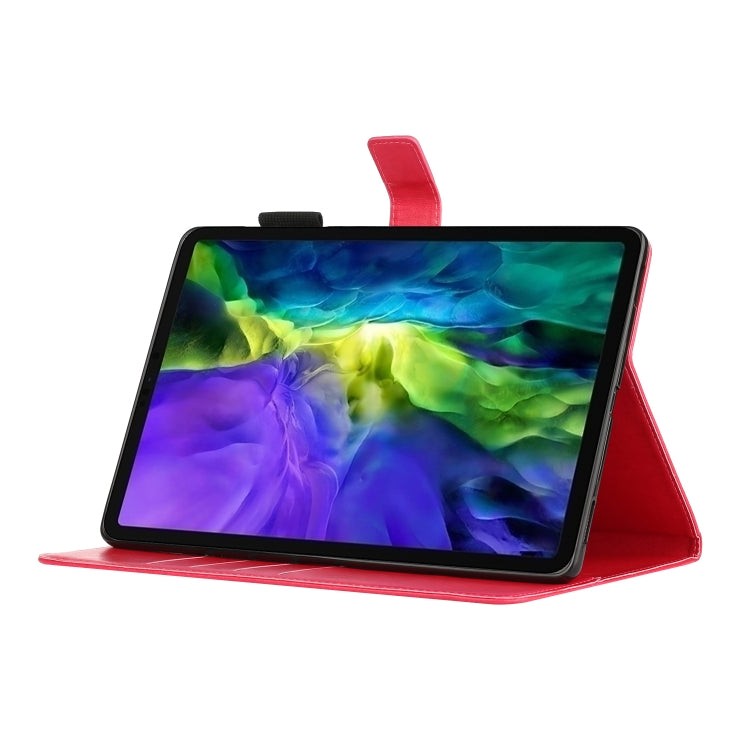 For iPad Pro 11 (2020) Diamond Encrusted Butterflies Embossing Pattern Horizontal Flip Leather Tablet Case with Holder & Card Slot(Red) - iPad Pro 11 (2020) Cases by buy2fix | Online Shopping UK | buy2fix
