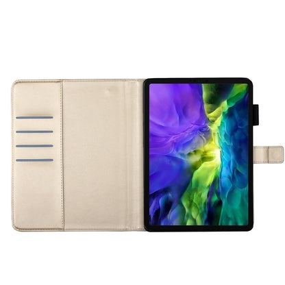 For iPad Pro 11 (2020) Diamond Encrusted Butterflies Embossing Pattern Horizontal Flip Leather Tablet Case with Holder & Card Slot(Gold) - iPad Pro 11 (2020) Cases by buy2fix | Online Shopping UK | buy2fix