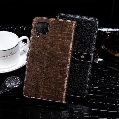 For Huawei P40 Lite idewei Crocodile Texture Horizontal Flip Leather Case with Holder & Card Slots & Wallet(Black) - Huawei Cases by idewei | Online Shopping UK | buy2fix