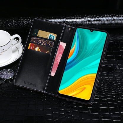 For Huawei Enjoy 10e idewei Crocodile Texture Horizontal Flip Leather Case with Holder & Card Slots & Wallet(Black) - Huawei Cases by idewei | Online Shopping UK | buy2fix