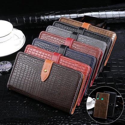 For Huawei P40 Lite E idewei Crocodile Texture Horizontal Flip Leather Case with Holder & Card Slots & Wallet(Black) - Huawei Cases by idewei | Online Shopping UK | buy2fix