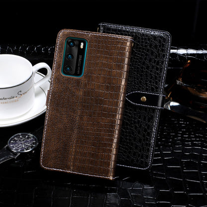 For Huawei P40 idewei Crocodile Texture Horizontal Flip Leather Case with Holder & Card Slots & Wallet(Dark Blue) - Huawei Cases by idewei | Online Shopping UK | buy2fix