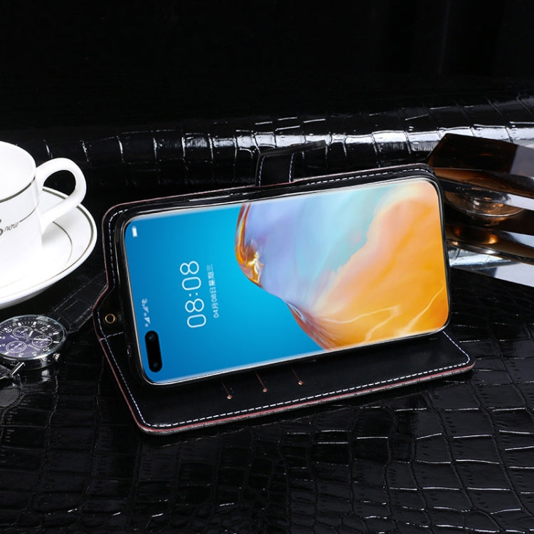For Huawei P40 Pro idewei Crocodile Texture Horizontal Flip Leather Case with Holder & Card Slots & Wallet(Dark Blue) - Huawei Cases by idewei | Online Shopping UK | buy2fix