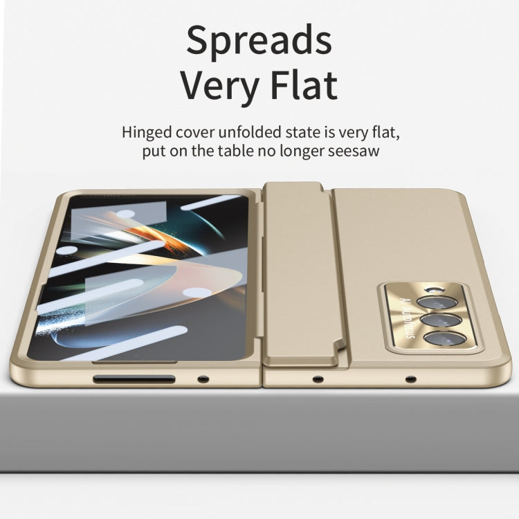 For Samsung Galaxy Z Fold3 5G Integrated Full Coverage Phone Case with Hinge(Gold) - Galaxy Phone Cases by buy2fix | Online Shopping UK | buy2fix