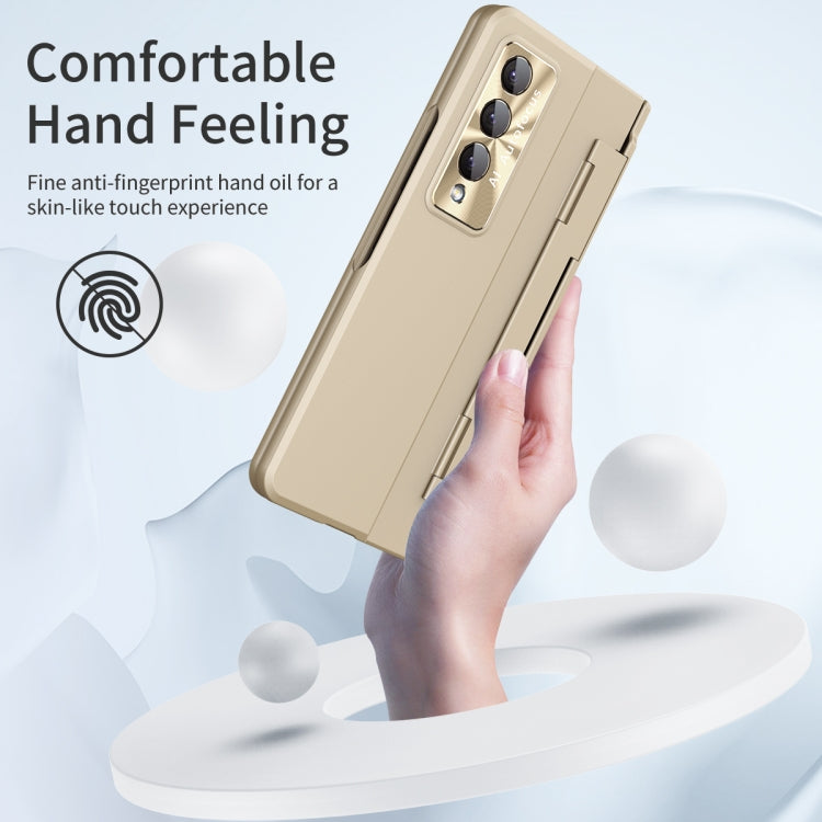 For Samsung Galaxy Z Fold3 5G Integrated Full Coverage Phone Case with Hinge(Gold) - Galaxy Phone Cases by buy2fix | Online Shopping UK | buy2fix