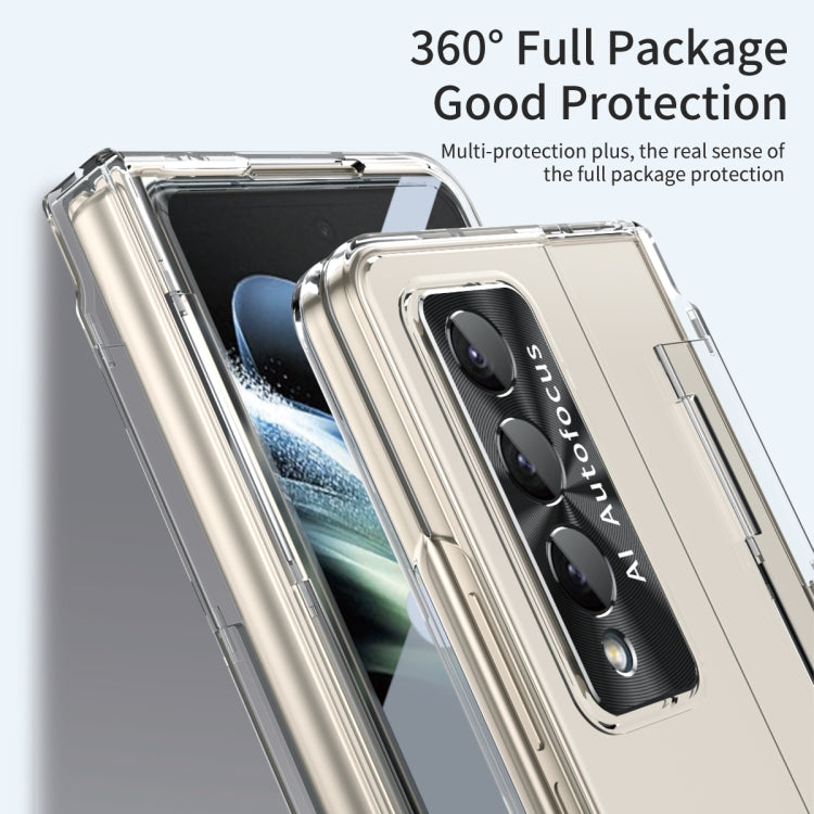 For Samsung Galaxy Z Fold3 5G Integrated Full Coverage Phone Case with Hinge(Transparent) - Galaxy Phone Cases by buy2fix | Online Shopping UK | buy2fix